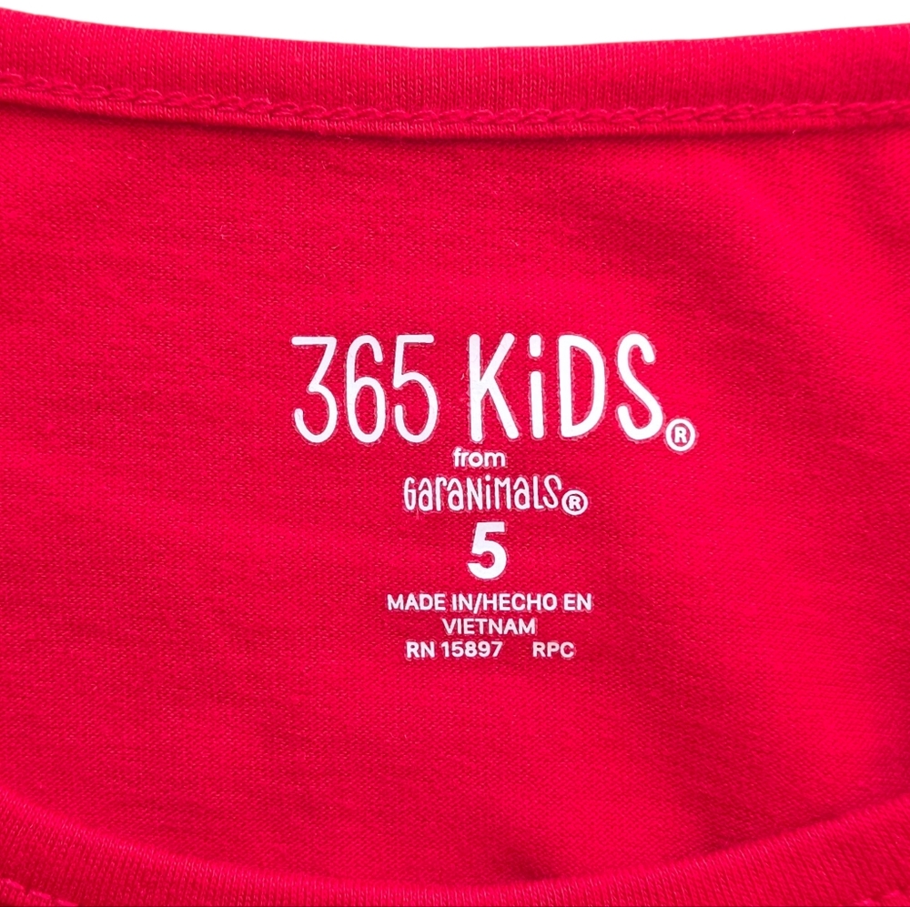365 Kids Holiday Unicorn Long Sleeve Top and Black Ribbed Flared Leggings Set - Picture 6 of 7